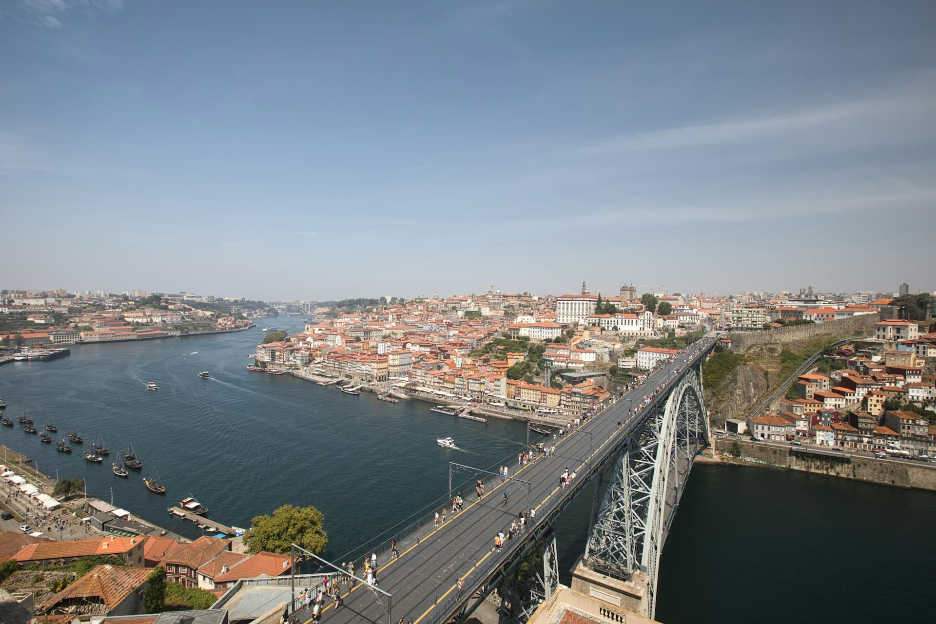 The Dom Luis I Bridge over the Douro River in Porto, Portugal